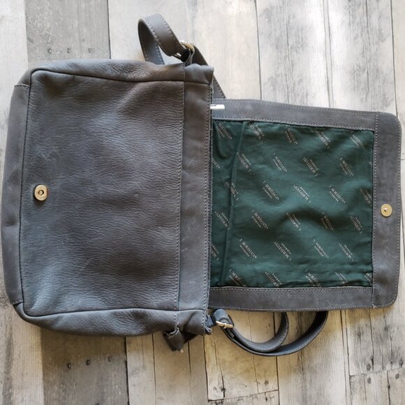 I Medici Firenze Genuine Leather Ash Blue Messenger Bag Crossbody Made In Italy - Picture 4 of 14